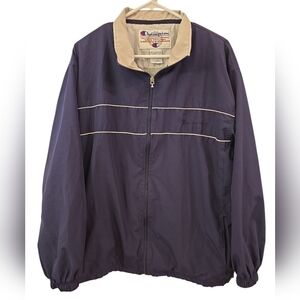 CHAMPION LIGHTWEIGHT FLANNEL LINED WINDBREAKER ZIP-UP JACKET. SIZE LARGE.